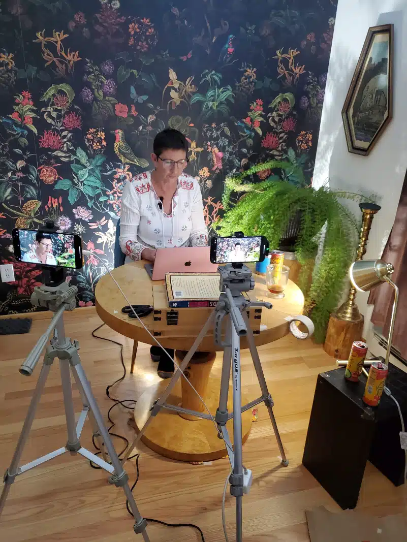 Cathy Skipper working with aromatic allies